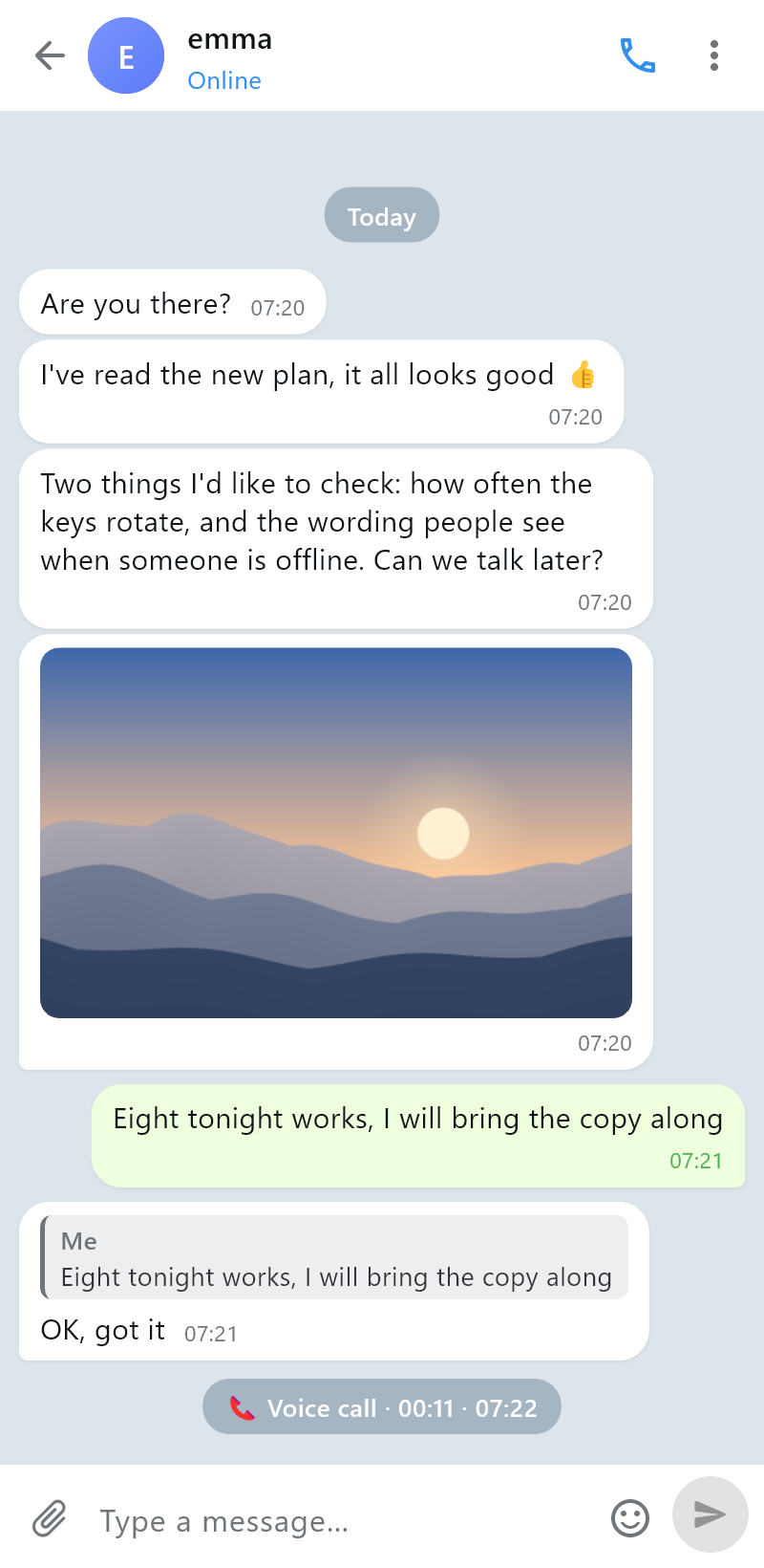 A conversation