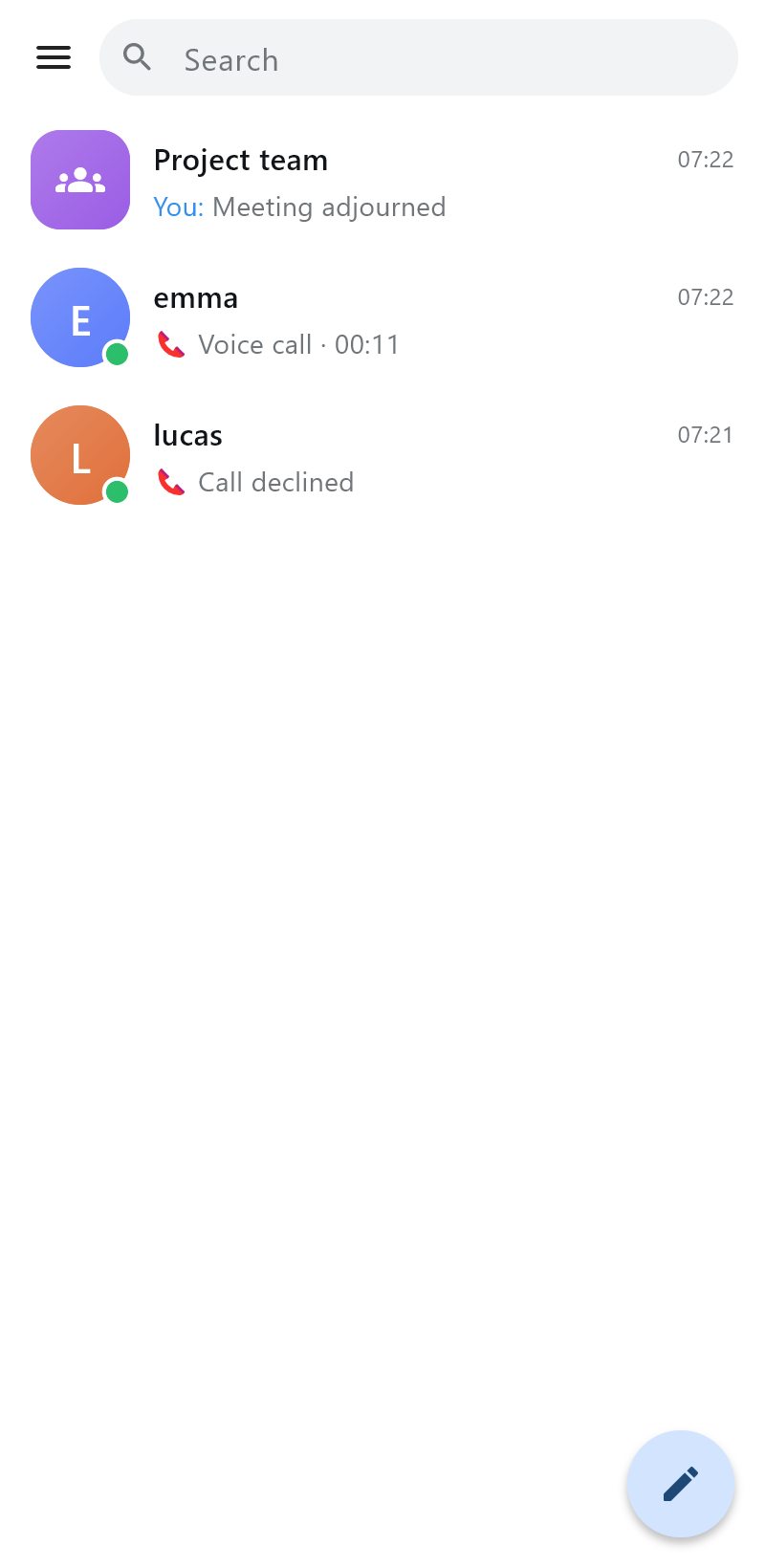 Chat list